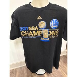 ADIDAS 2017 NBA CHAMPIONS MENS LARGE T SHIRT‎ LOCKER ROOM EDITION WARRIORS